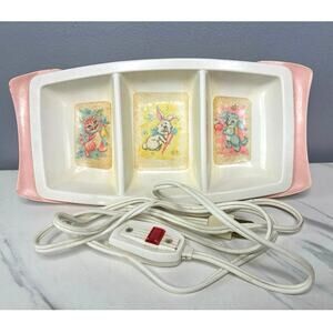 Vintage GE Baby Food Warmer Pink Nursery Electric Dish Warmer
